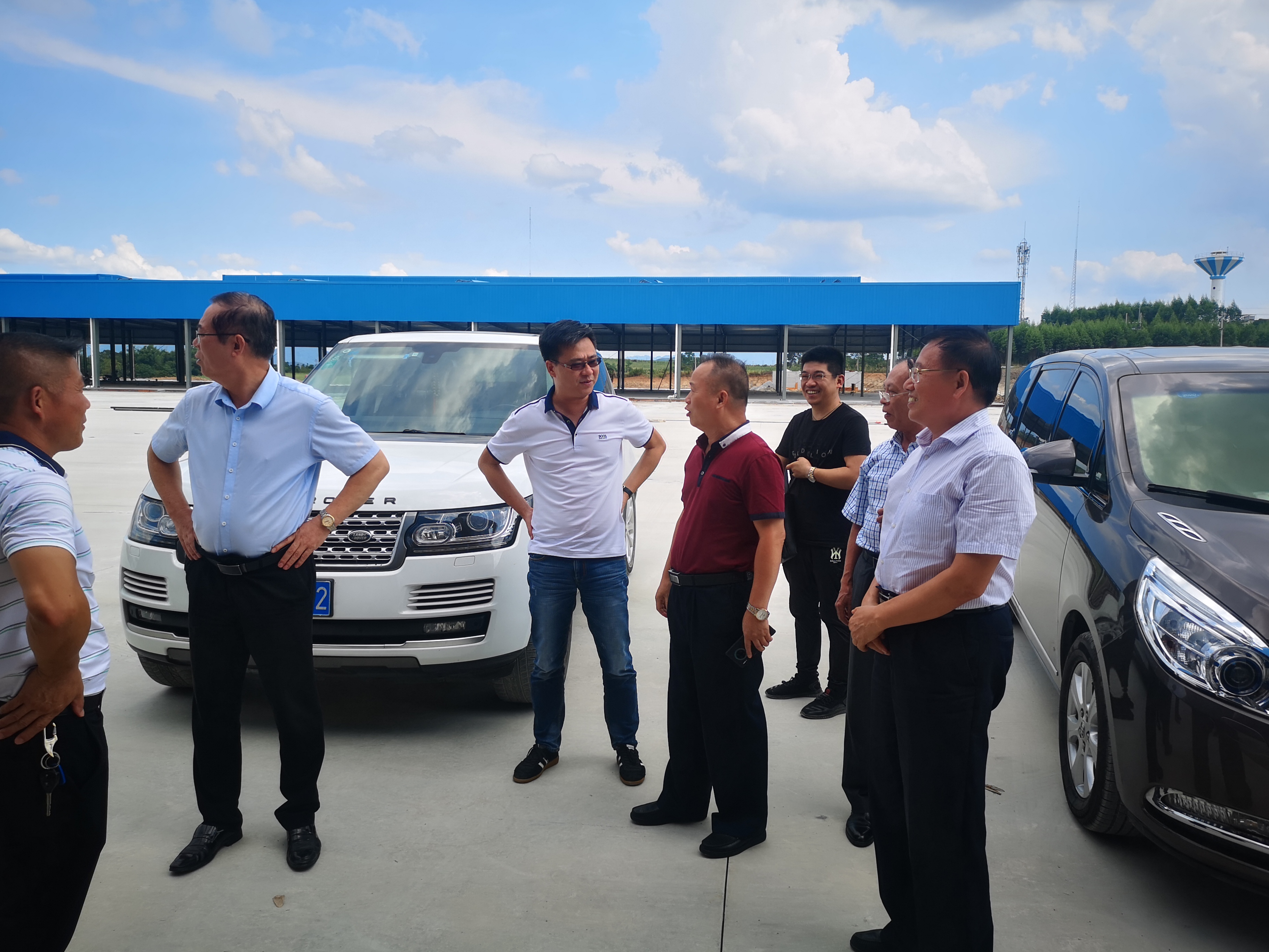 广西林产协会领导李可夫，万业靖，郭家良到宁明县中投木业有限公司考察调研